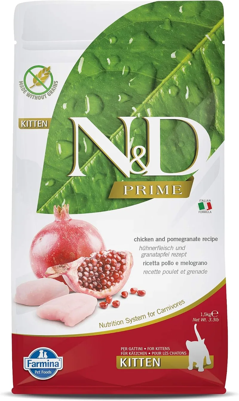 Farmina N&D Chicken & Pomegranate Prime Kitten Dry Food - 1.5KG — supplied product photo